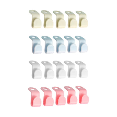 Multi-Color Plastic Hanger Connector Clips – Space Saving Cascading Hooks for Wardrobe, Shirt & Clothes Organizing